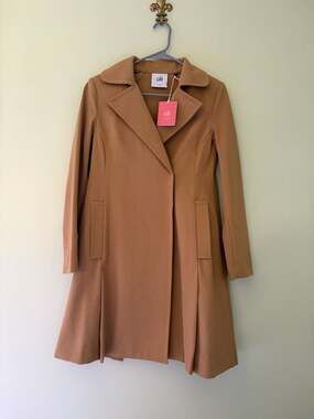 Cabi Trench Coat Size XS Camel Long Jacket